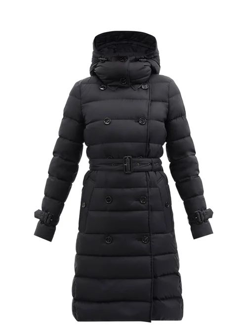 Burberry - Ashwick Quilted-shell Down Coat - Womens - Black | Matches (UK)
