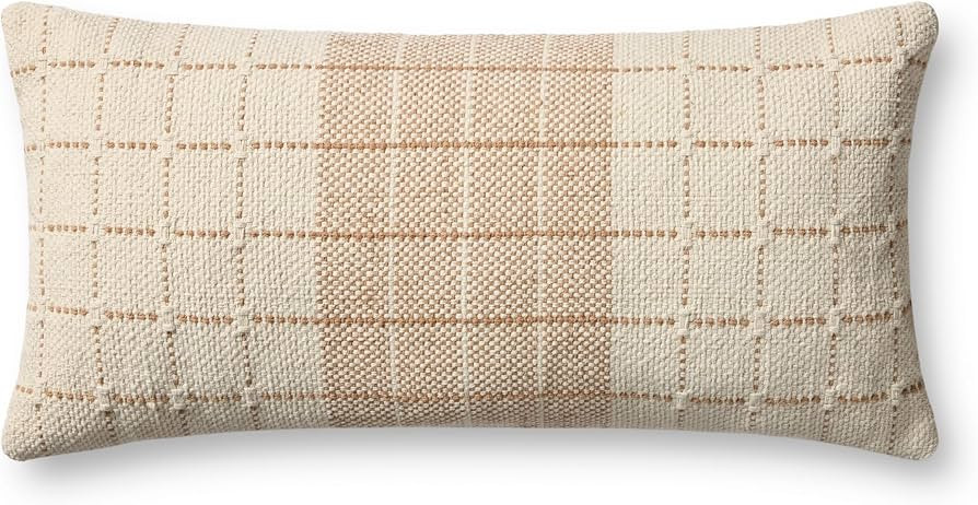 Loloi II Collection PLL0193 Natural/Rust 12'' x 27'' Cover w/Down Pillow | Amazon (US)