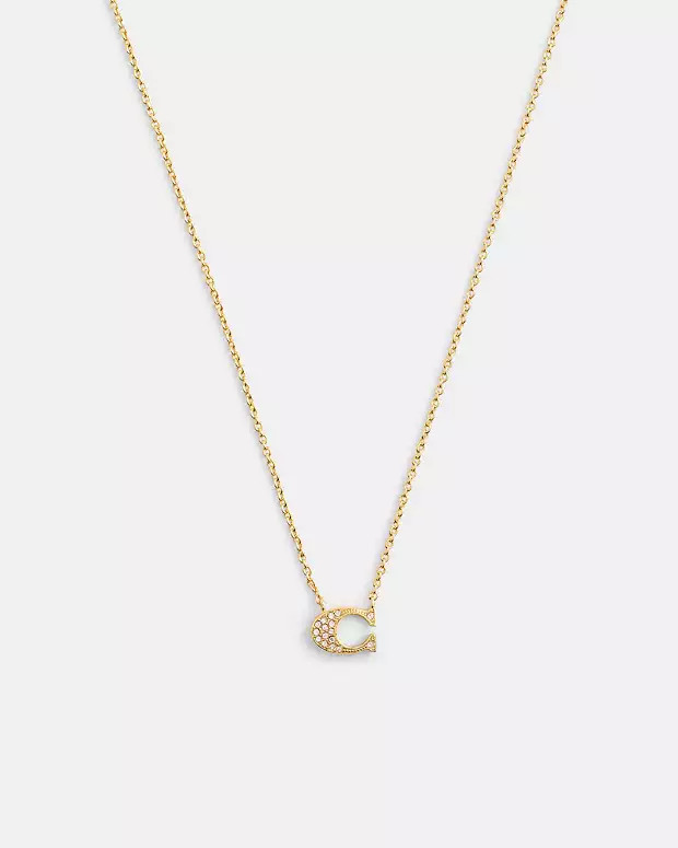 Pave Signature Necklace | Coach Outlet US