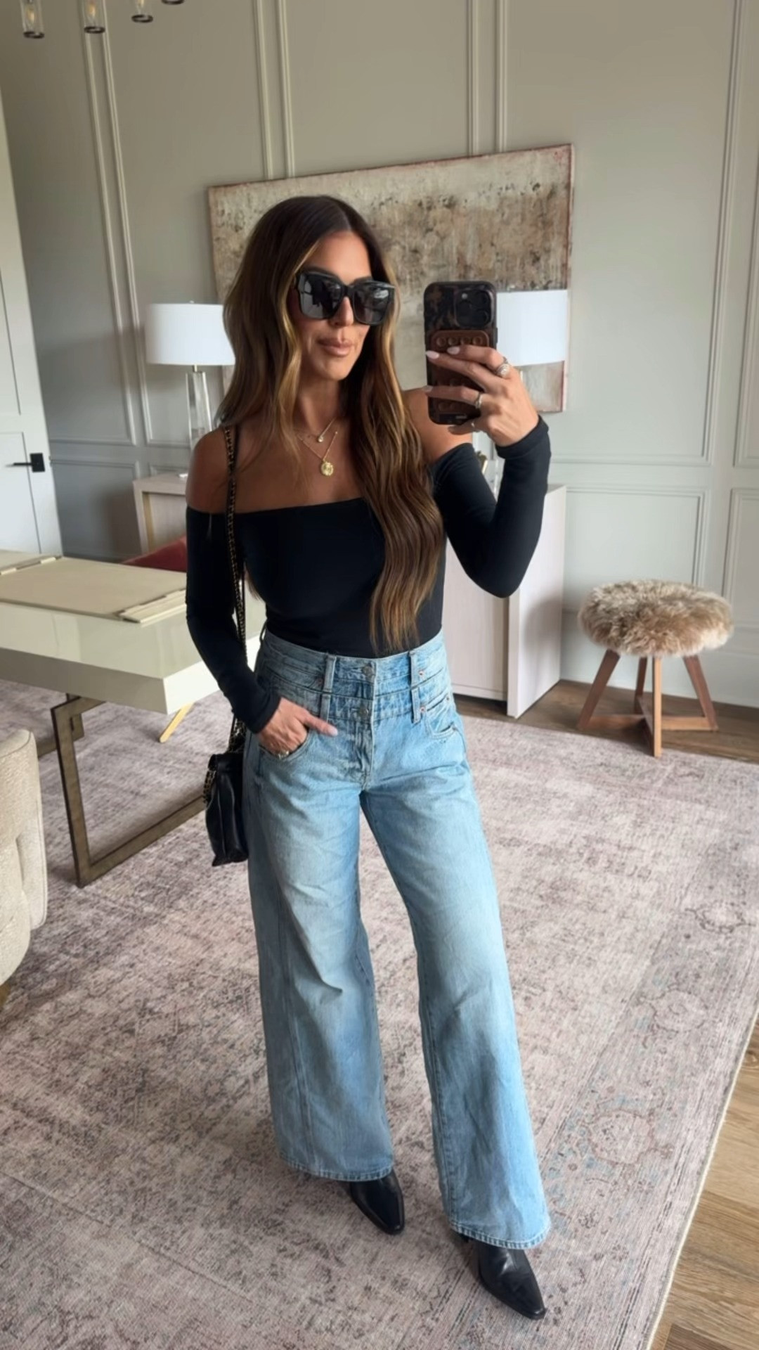 wearing a small top + 27 jeans 🖤 

 #LTKootd #LTKSeasonal