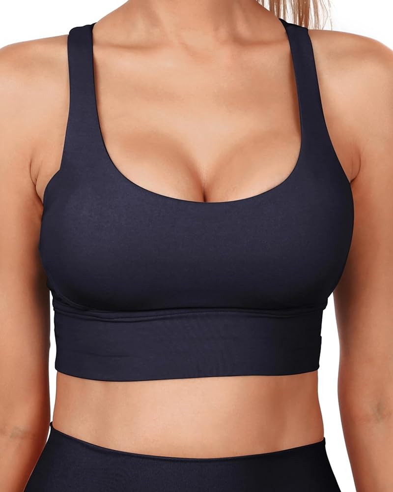 Grace Form Strappy Sports Bra for Women Padded High Impact Push Up Sports Bra Athletic Running Wo... | Amazon (US)