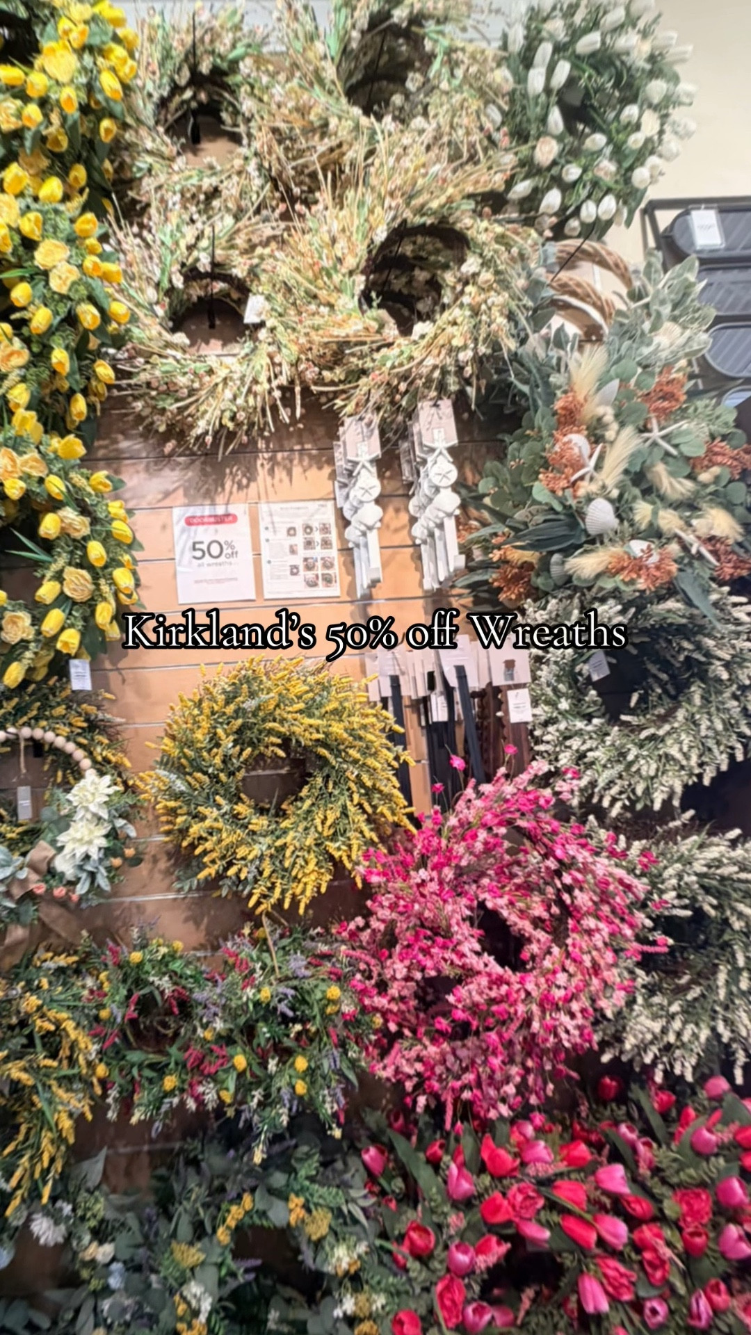 🌿 Kirkland’s Deal Alert! 🌿

Kirkland’s wreaths are 50% OFF for a limited time! 😍✨

Perfect for your front door, entryway, or adding a seasonal touch anywhere in your home. 🏡🌸

⏳ While supplies last—don’t wait!

#Kirklands #HomeDecorDeals #SeasonalDecor #SpringDecor #FrontDoorDecor #WreathDecor #HomeStyle #DecorFinds #HomeInspo #LimitedTimeDeal #SaleAlert

#LTKSaleAlert #LTKHome