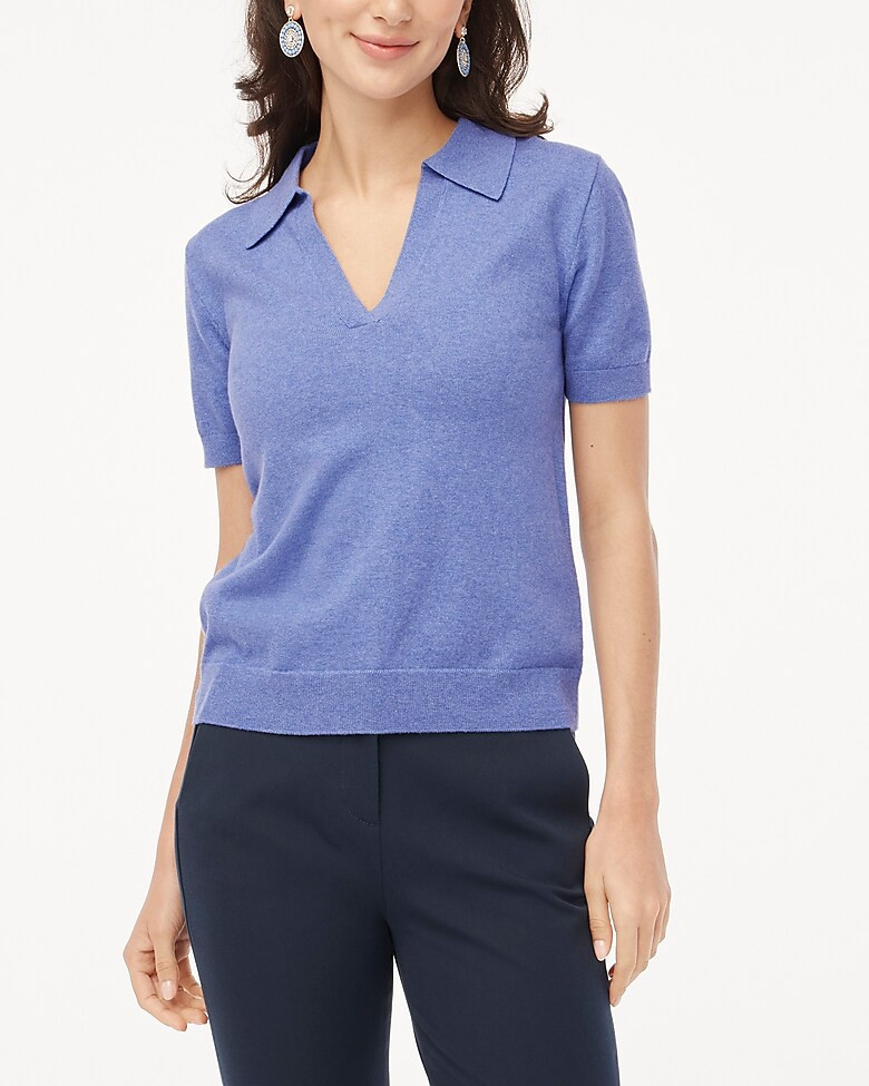 Cotton-blend polo sweater | J.Crew Factory