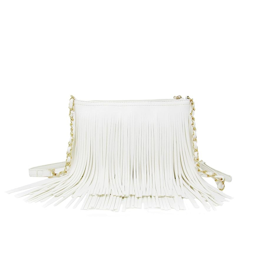 Solene Fringe Crossbody Shoulder Bag with Strap, Tassel Messenger bag, Country Style Western Frin... | Amazon (US)