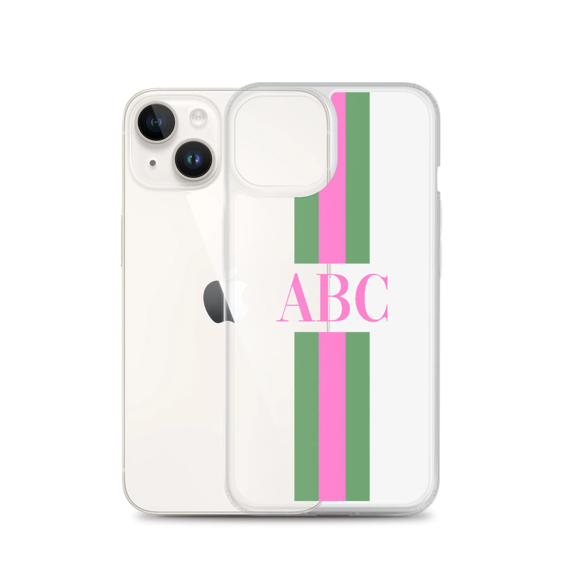Monogrammed Striped iPhone Case | United Monograms