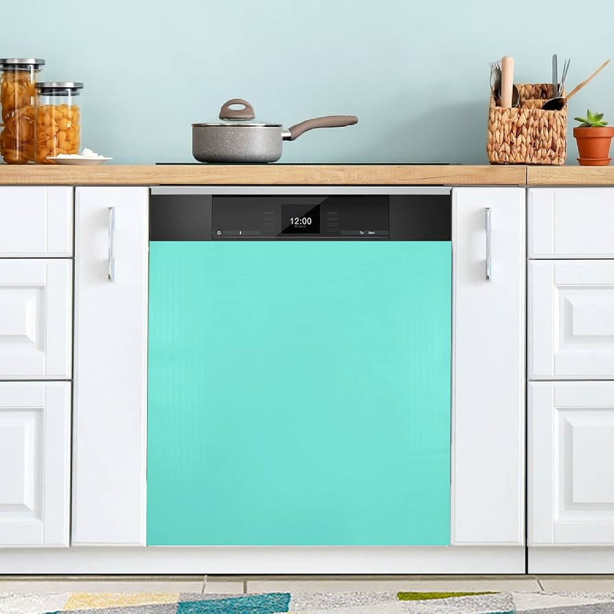 Turquiose Teal Dishwasher Magnet Cover Magnetic Sticker Dish Washer Door Panel Cover Fridge Kitch... | Amazon (US)