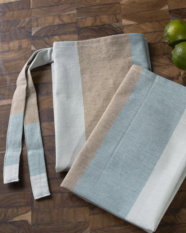 Green Cotton Tea Towels - Set of 2 | TerraKlay