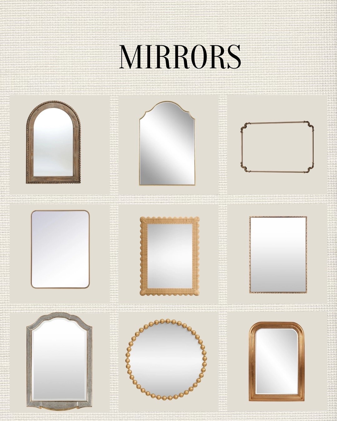 Wall mirrors!