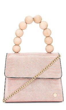 olga berg Caylee Wooden Bead Top Handle Bag in Pink from Revolve.com | Revolve Clothing (Global)
