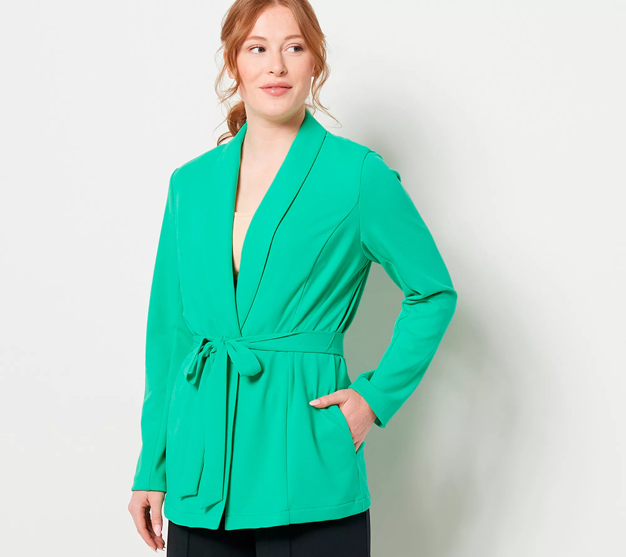 Girl With Curves Bi-Stretch Blazer - QVC.com | QVC