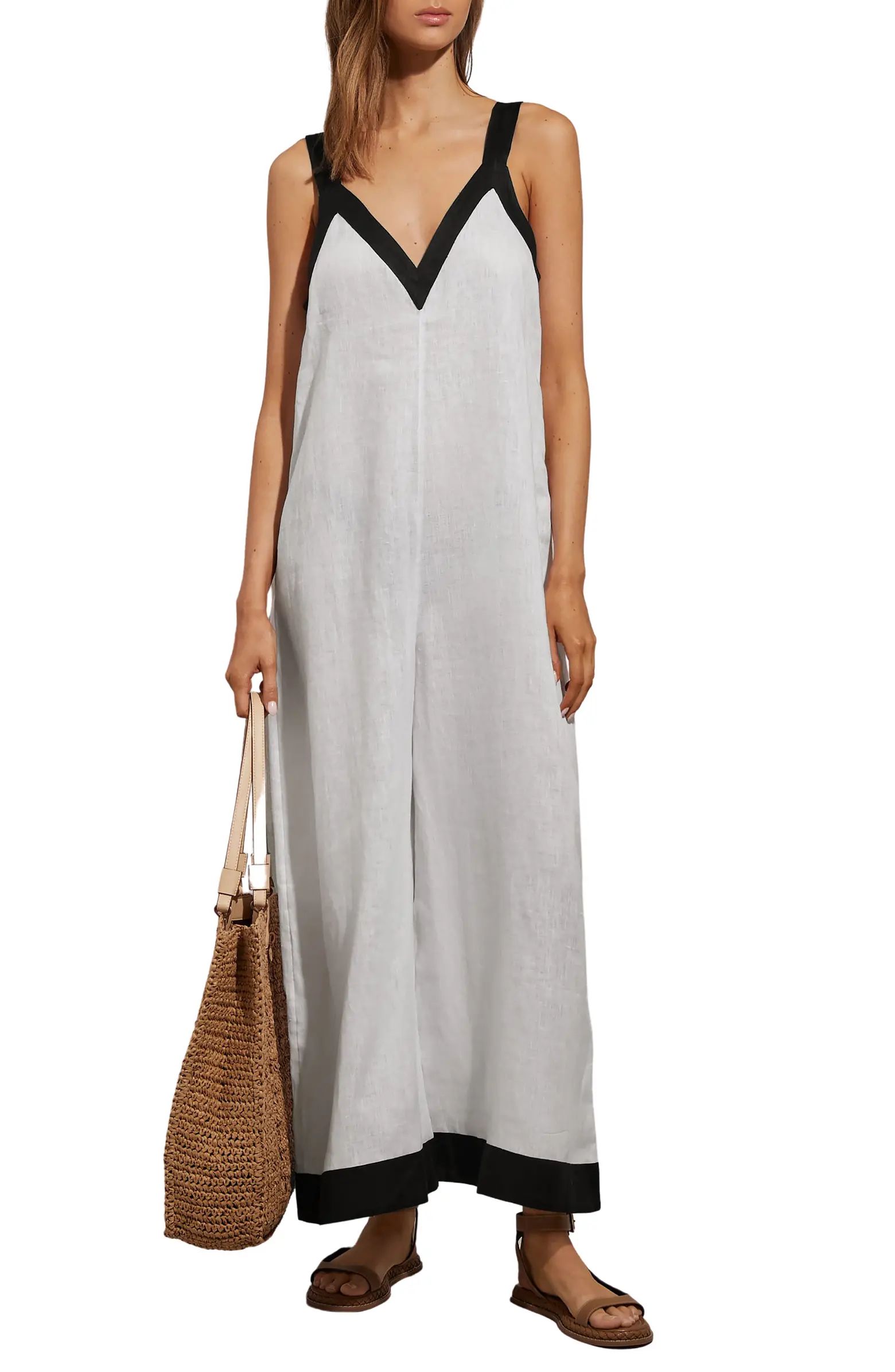 Reiss Aida Linen Cover-Up Jumpsuit | Nordstrom | Nordstrom