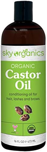Castor Oil USDA Organic Cold-Pressed (16oz) 100% Pure Hexane-Free Castor Oil - Conditioning & Hea... | Amazon (US)