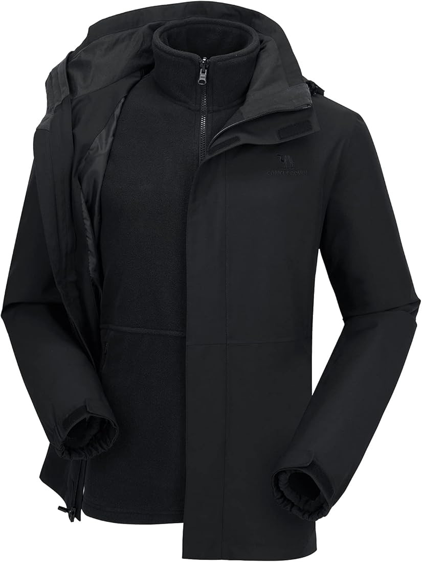CAMELSPORTS Men's Mountain Ski Jacket 3 in 1 Waterproof Winter Jacket Warm Snow Jacket Hooded Rai... | Amazon (US)