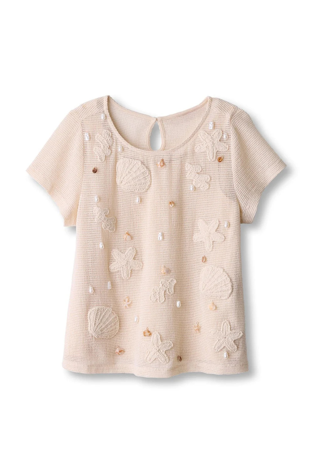 Coastal Charm Applique SS Sweater | Soft Surroundings