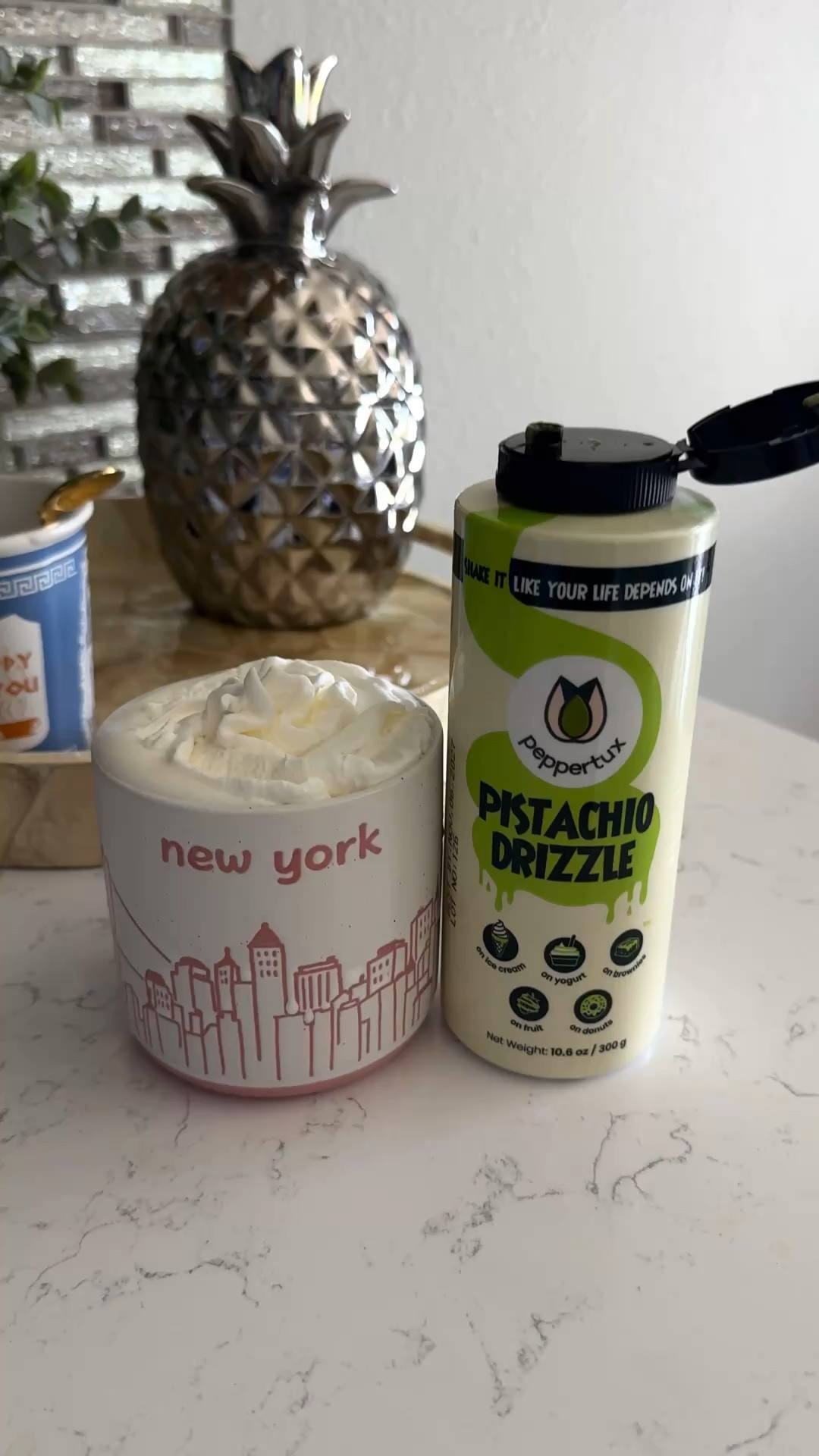 @Peppertux Farms #peppertuxfarms #ad

Coffee at home with the best pistachio sauce.