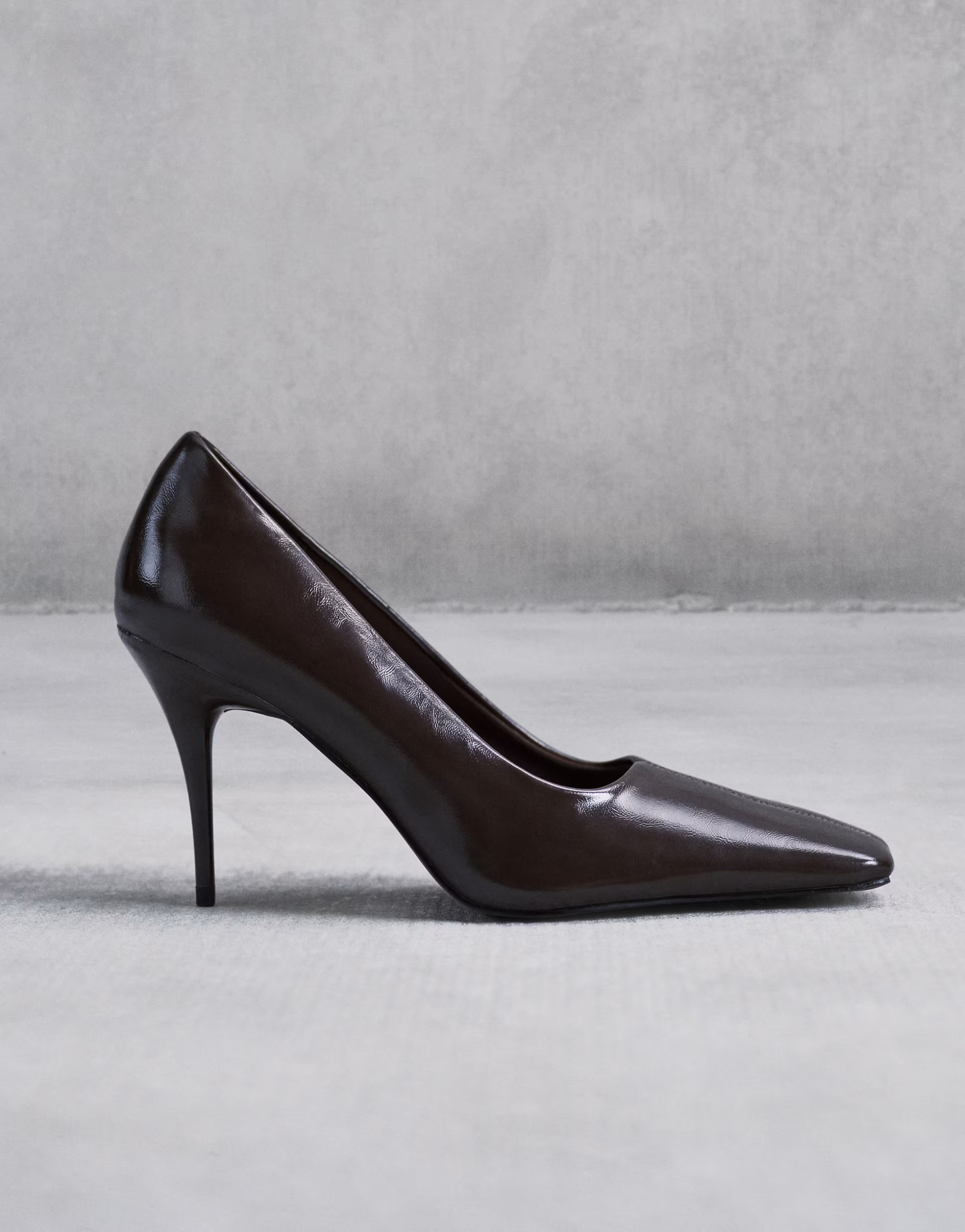 ASOS DESIGN Phillipa square toe high heeled court shoes in chocolate | ASOS | ASOS (Global)