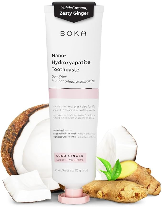 Boka Fluoride Free Toothpaste - Nano Hydroxyapatite, Remineralizing, Sensitive Teeth, Whitening -... | Amazon (US)