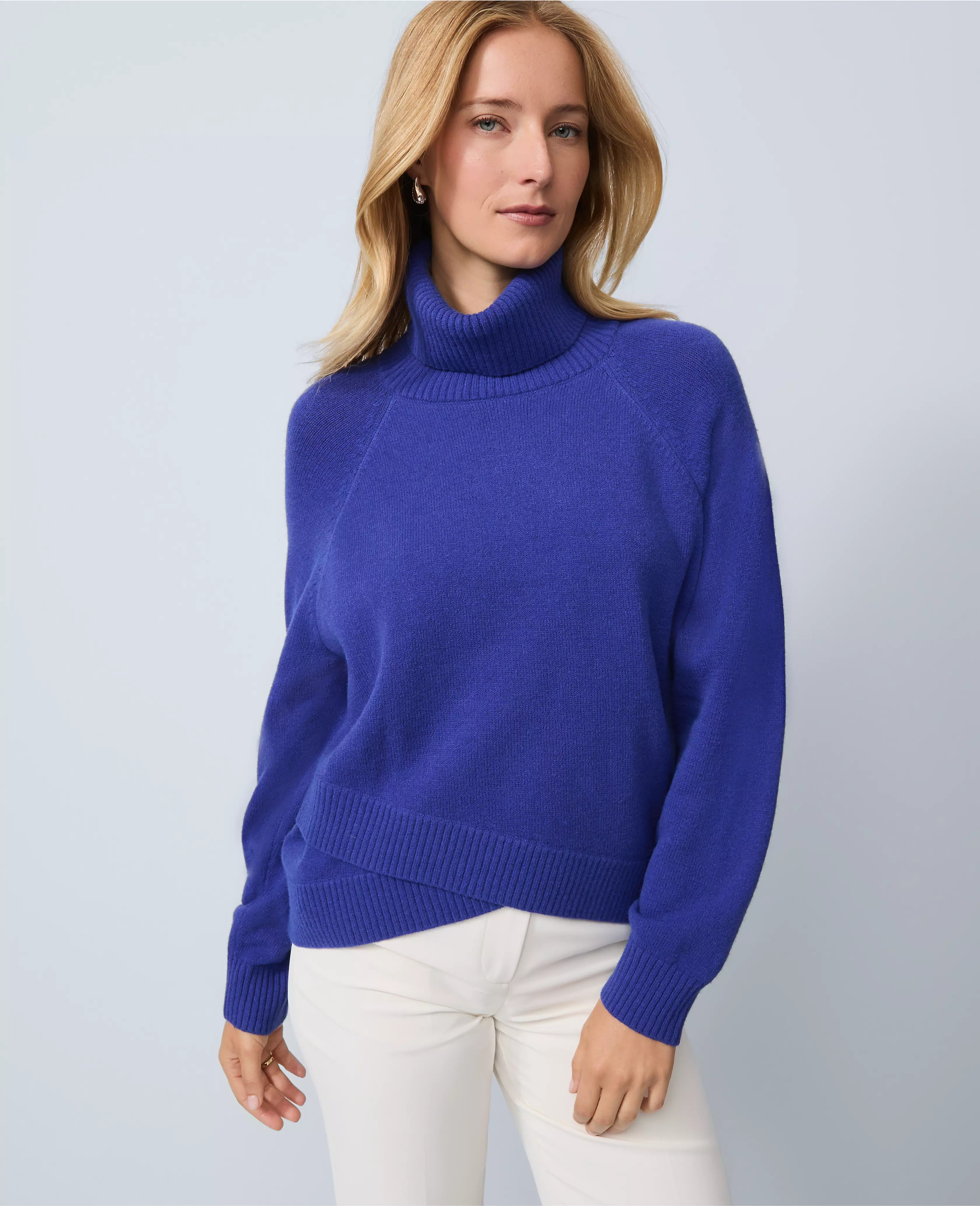 Crossover Turtleneck Sweater | Ann Taylor