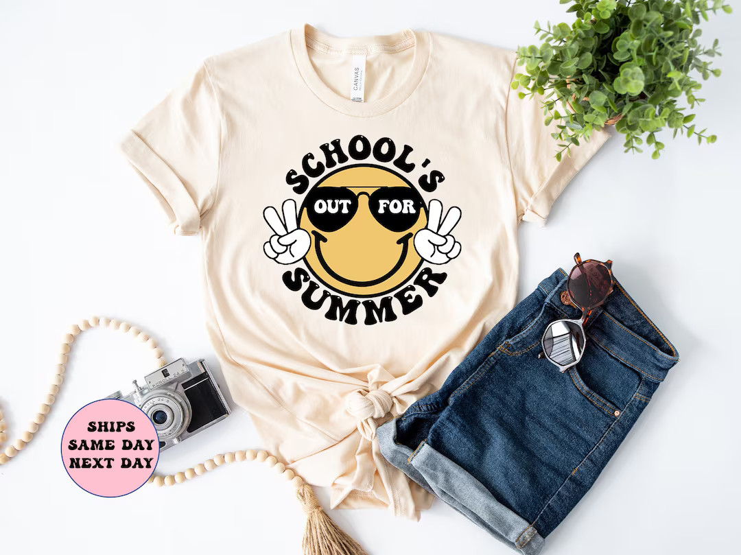 Schools Out for Summer Shirt, Last Day of School Tee, Teacher Summer Tshirt, Summer Shirt, Classm... | Etsy (US)