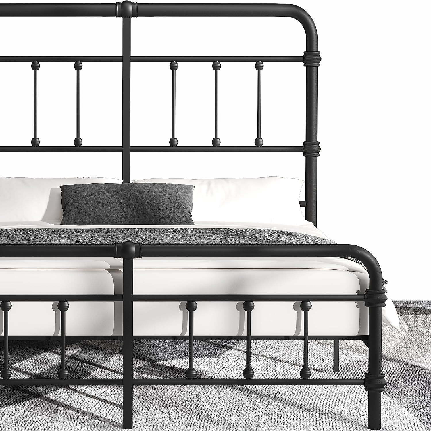 Doletaitan California-King-Bed-Frame-Metal-Platform Bed Frame with 49" High-Headboard - Solid Qui... | Amazon (US)