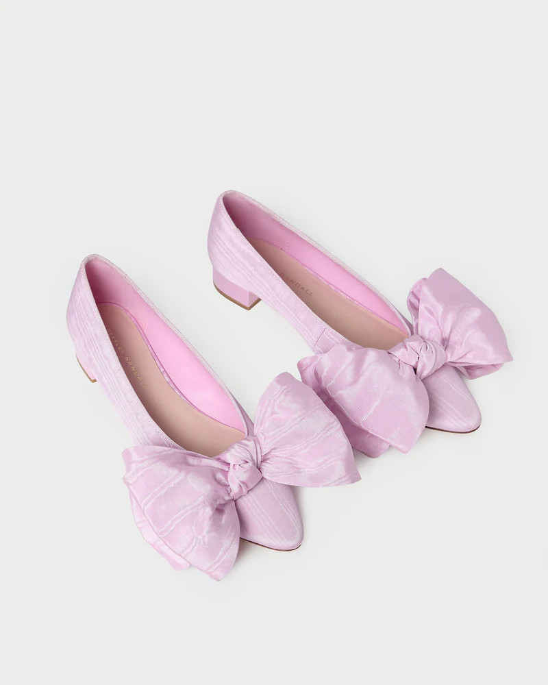 Noa Pink Moiré Bow Flat | Loeffler Randall