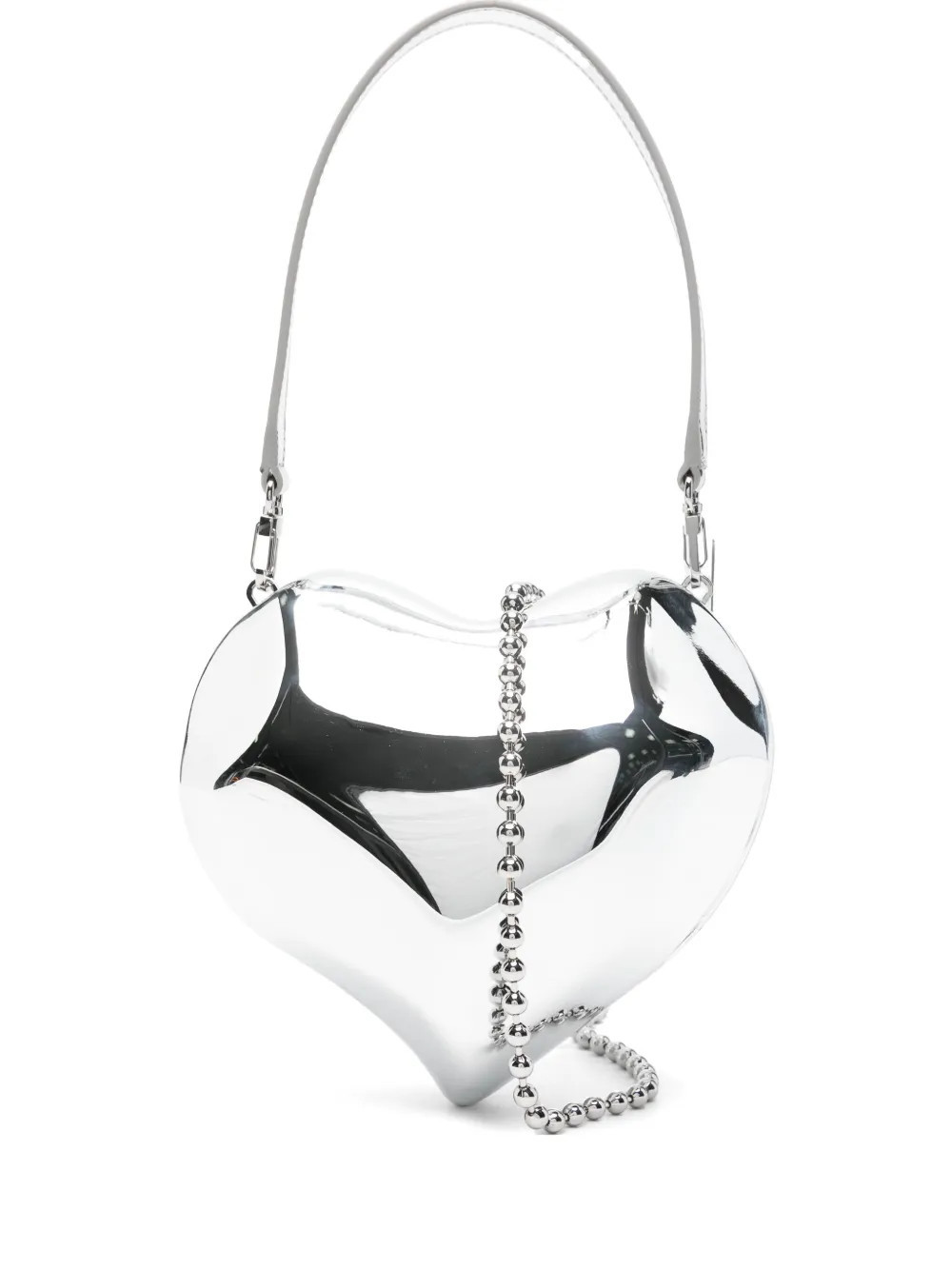 Simon Miller heart-shaped molded clutch bag - Silver | Farfetch Global