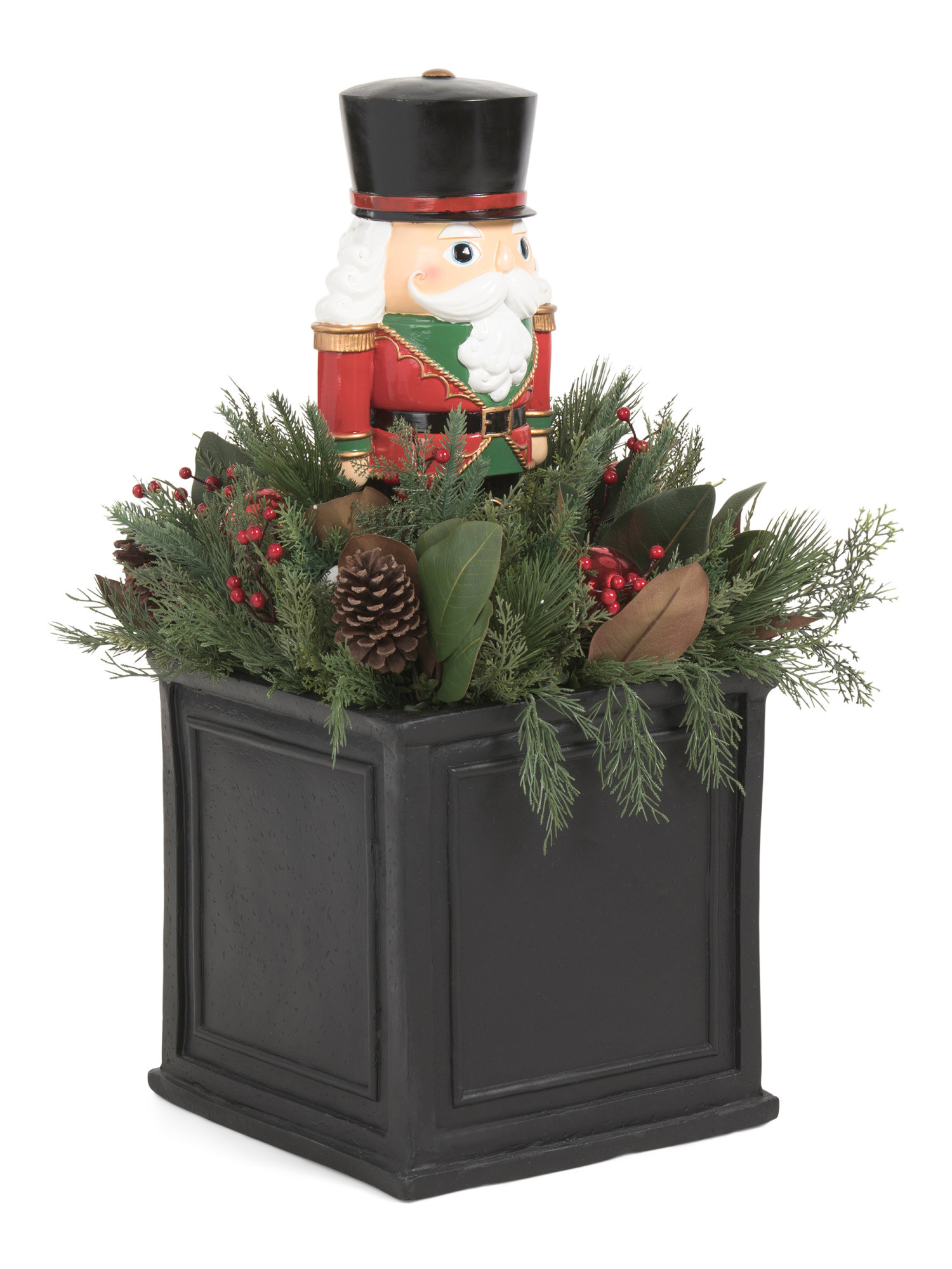 35in Outdoor Safe Magnolia Porch Pot With Nutcracker Decor | Plants & Planters | Marshalls | Marshalls