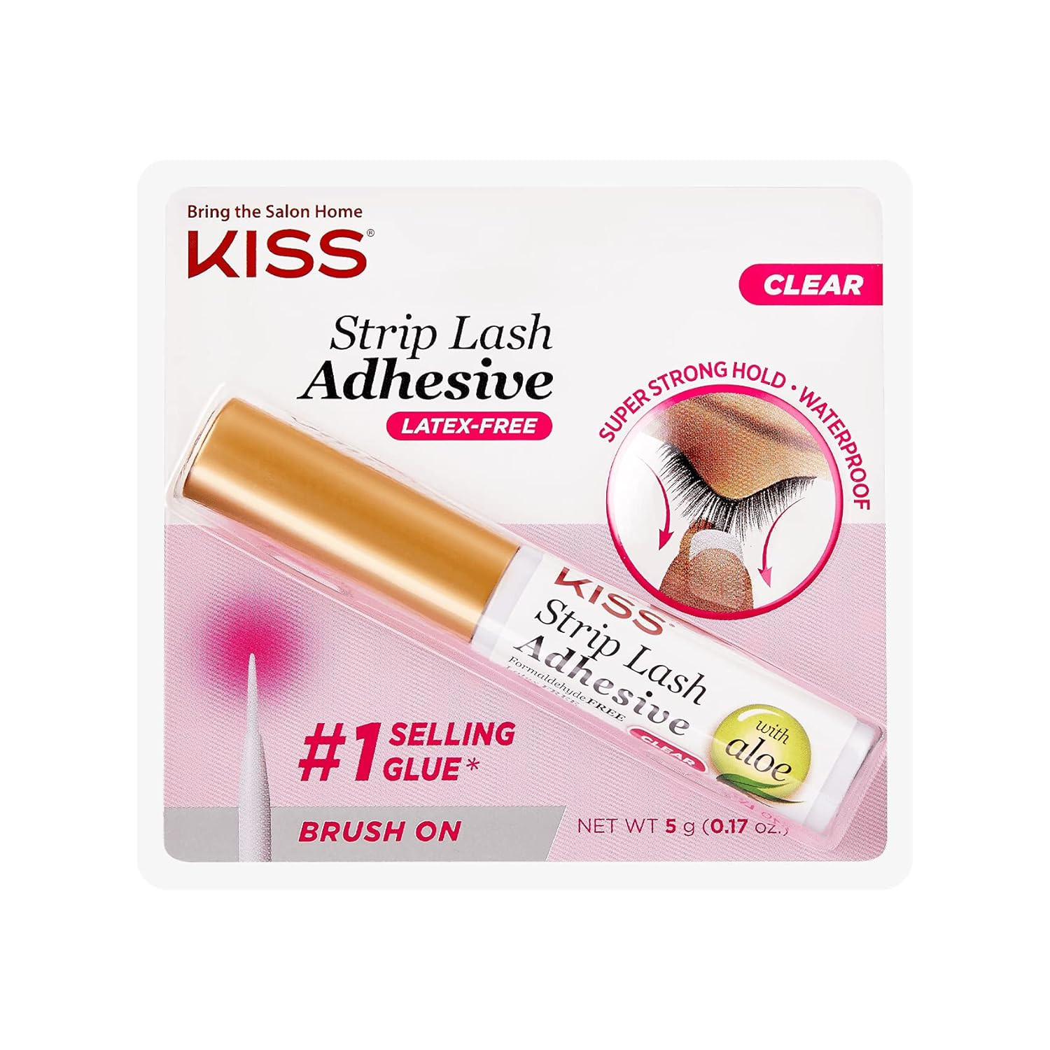 KISS Strip Lash Adhesive, Lash Glue, 24hr Strip Eyelash Adhesive, Clear, Includes Lash Adhesive, ... | Amazon (US)