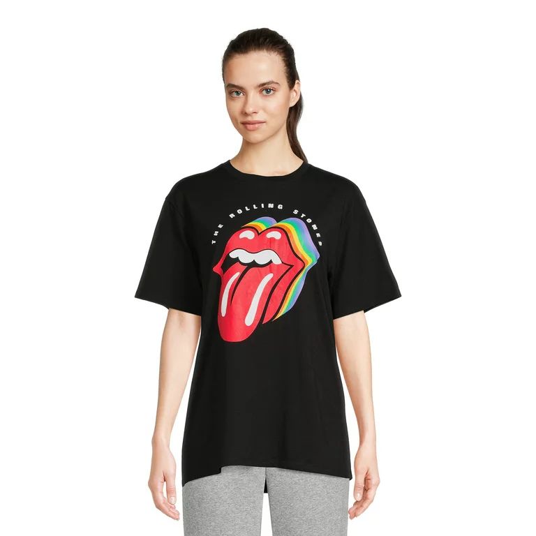 Rolling Stones Women's Oversized Band Tee - Walmart.com | Walmart (US)