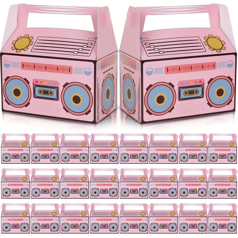 24pcs, Retro Boombox Pink Radio Party Gift Boxes For Birthday, Bachelorette 80s 90s 50s 60s 70s M... | Temu Affiliate Program