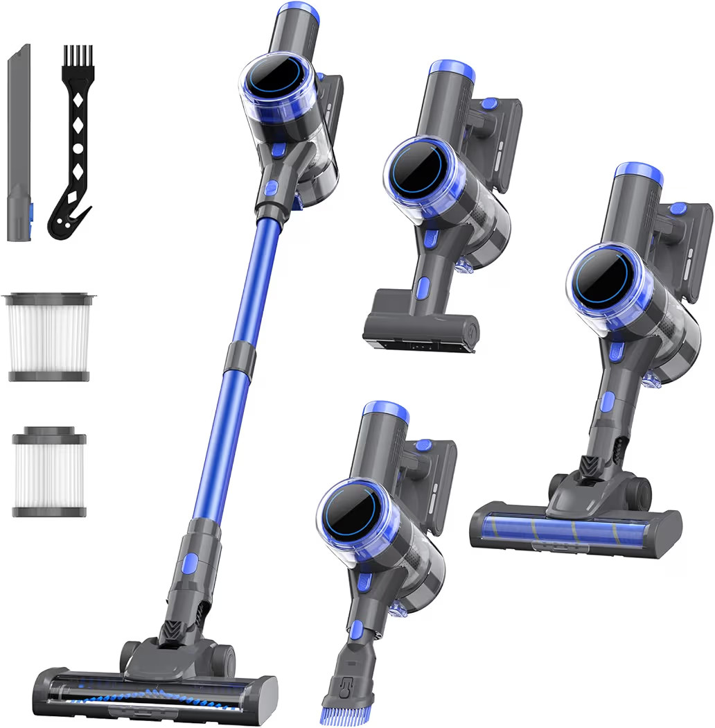 Cordless Vacuum Cleaner, 10 in 1 Powerful Suction Lightweight Vacuum Cleaner for Home, 45Mins Det... | Amazon (US)