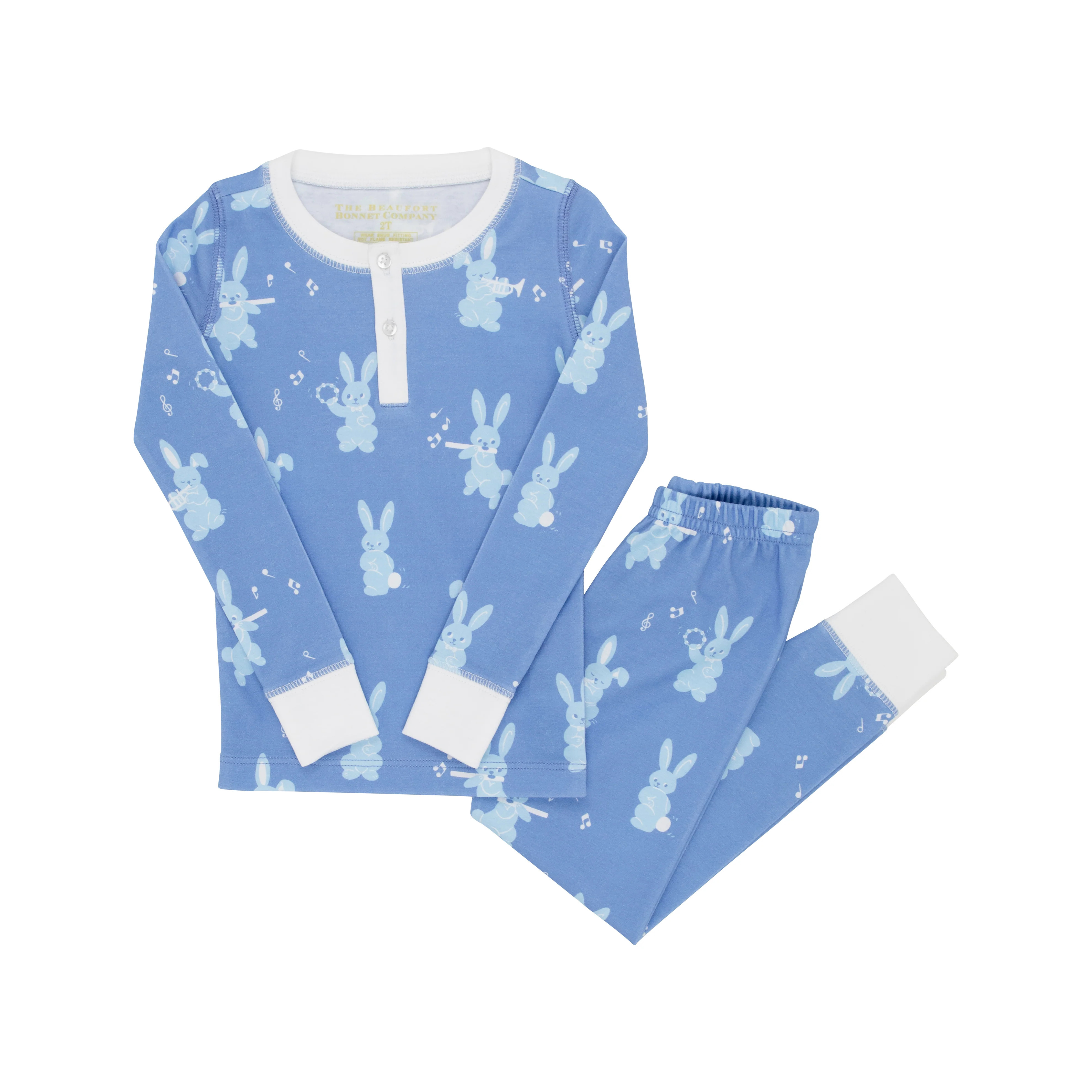 Sutton's Sweet Dream Set - The Bunny Band (Blue) with Worth Avenue White | The Beaufort Bonnet Company