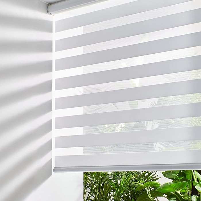 Persilux Cordless Zebra Blinds for Windows Free-Stop Roller Windows Shades (24" W X 72" H, White)... | Amazon (US)