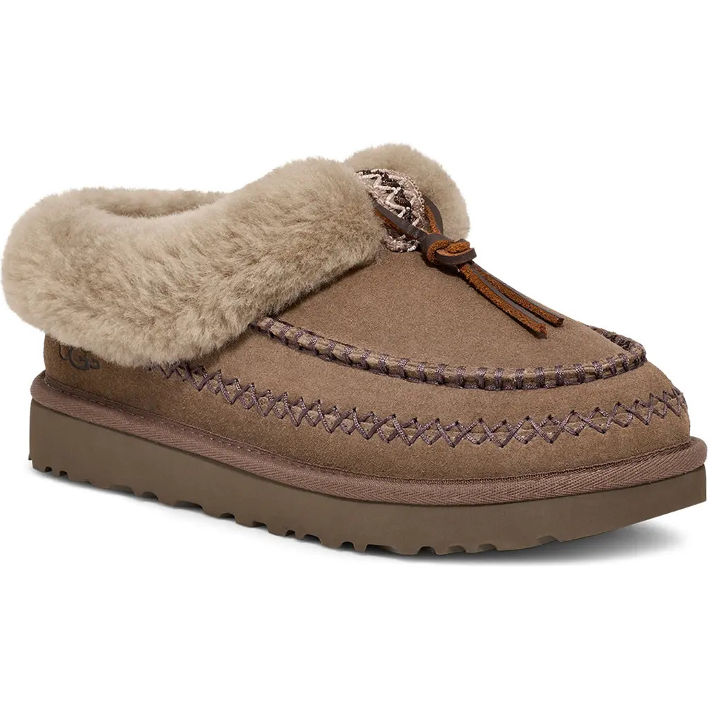 UGG(r) Tasman Alpine Genuine Shearling Clog in Hickory at Nordstrom, Size 5 | Nordstrom