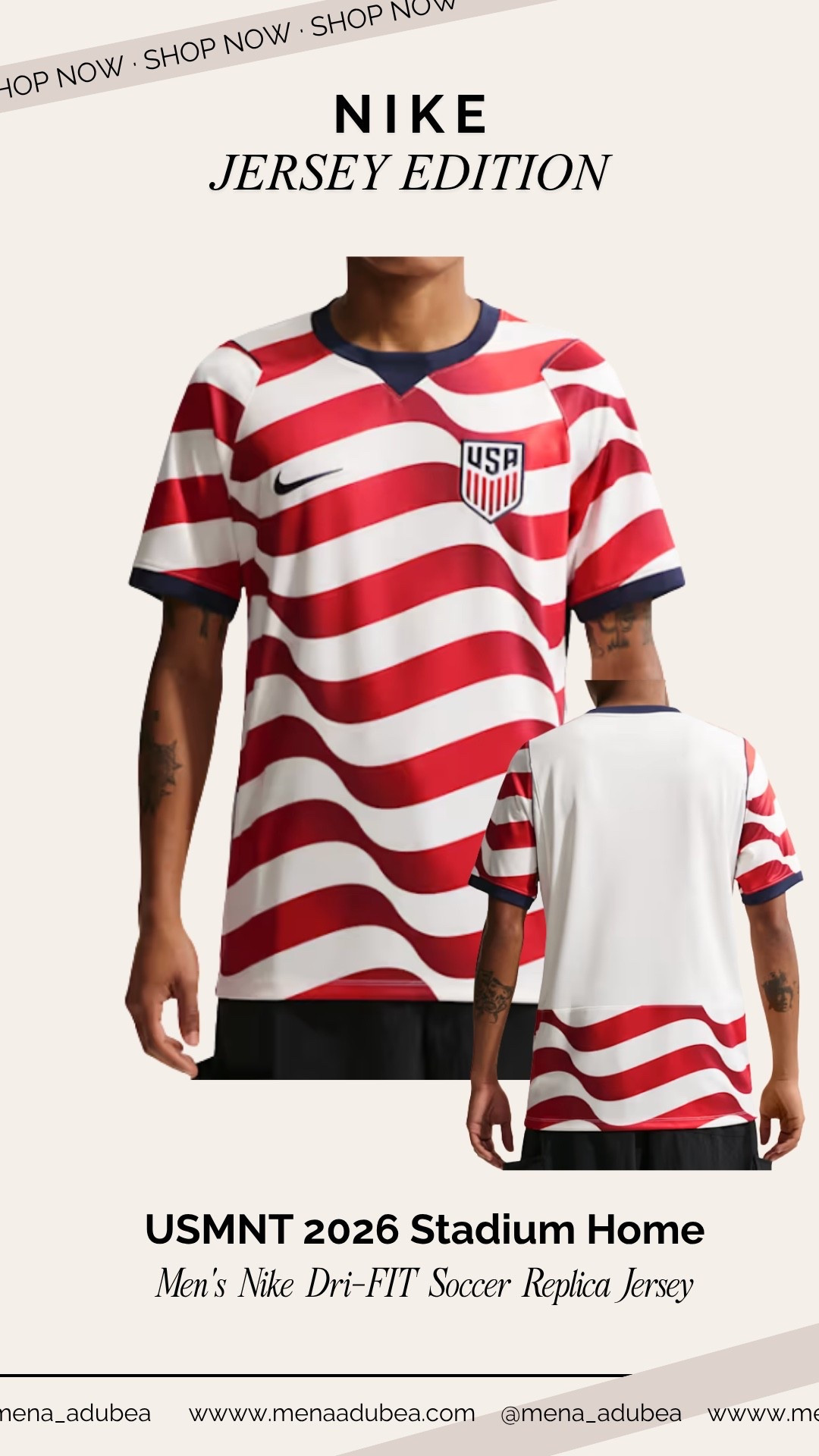USMNT 2026 Stadium Men’s Nike Dri-FIT soccer replica jersey