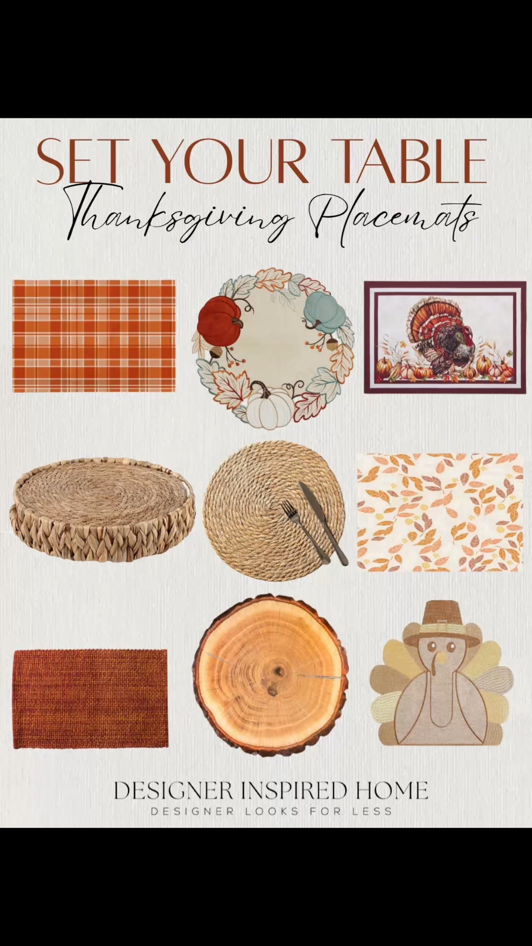 Set your table: Thanking placemats! 

#LTKHoliday #LTKFindsUnder50 #LTKHome