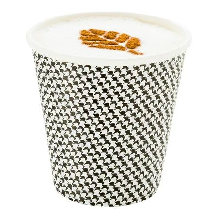 8 oz Houndstooth Paper Coffee Cup - Spiral Wall, Houndstooth - 3 1/2"" x 3 1/2"" x 3 1/4"" - 500 cou | Walmart (US)