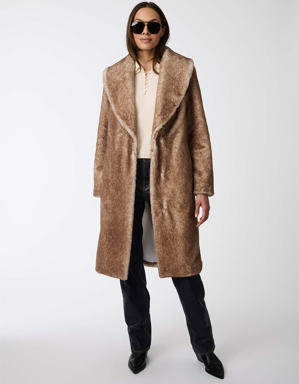 Luxe Plush Faux Fur Coat | Bernardo Fashions