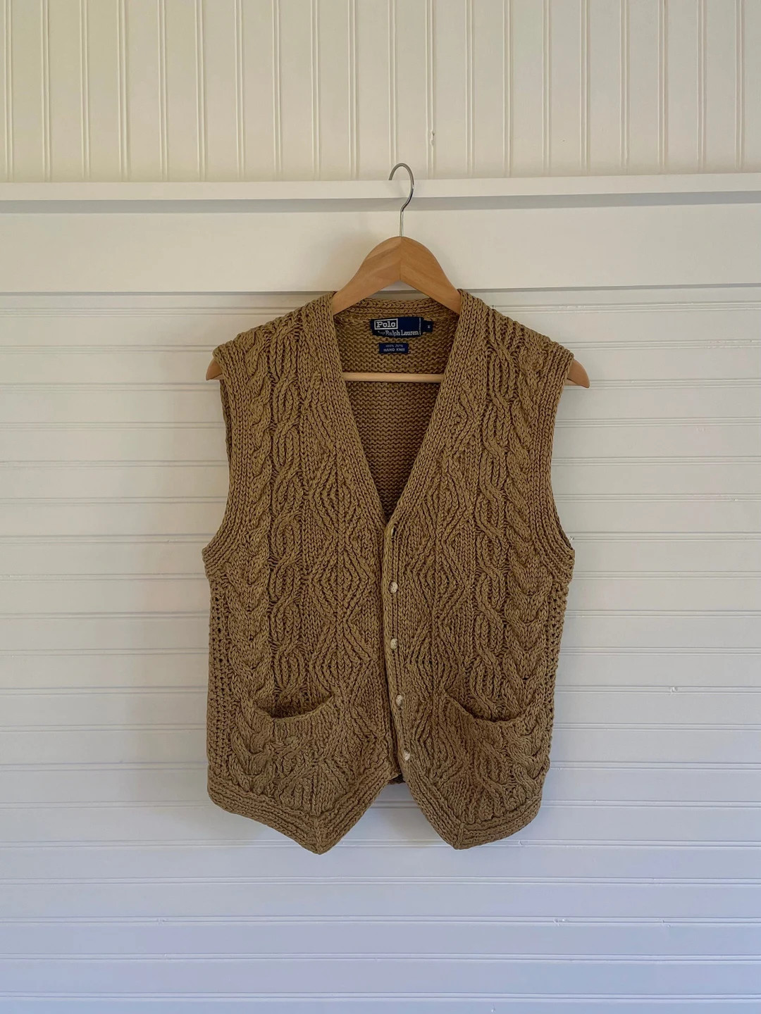 RARE Vintage Ralph Lauren Blue Label Jute Knit Rope Sweater Vest - Etsy | Etsy (US)