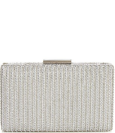 Landry Chainstone Minaudiere Clutch - Silver | Dillard's
