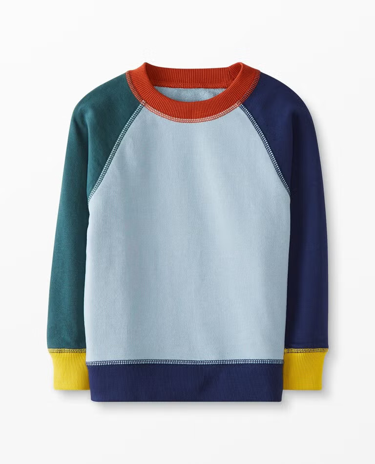 Colorblock Crewneck In French Terry | Hanna Andersson