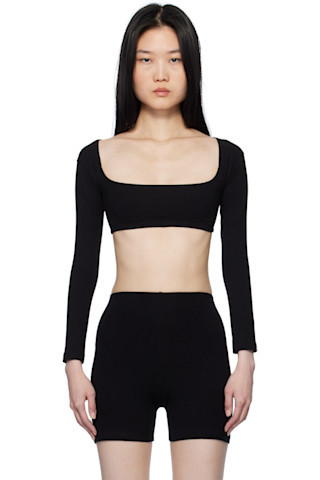 Black 'El Tigre Chiquito' Crop T-shirt | SSENSE