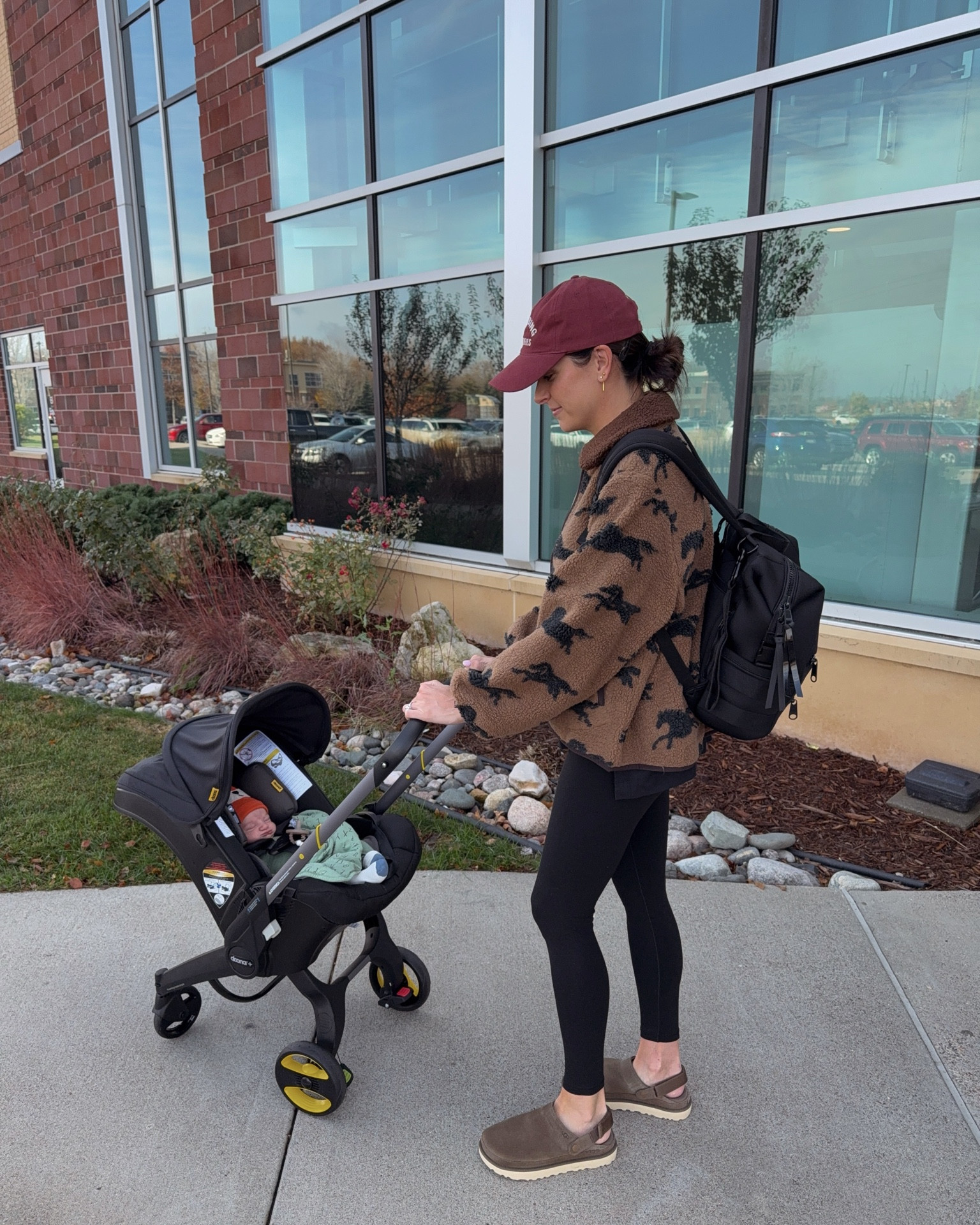1 week well check 👶🏻✔️ 

Horse fleece jacket: size 2
Tee: true to size (S)
Leggings: tts (S long) 
Ugg clogs: tts, size up if between sizes

Also linking my diaper bag and Doona! 🙌🏼

#LTKShoeCrush #LTKBaby #LTKSeasonal