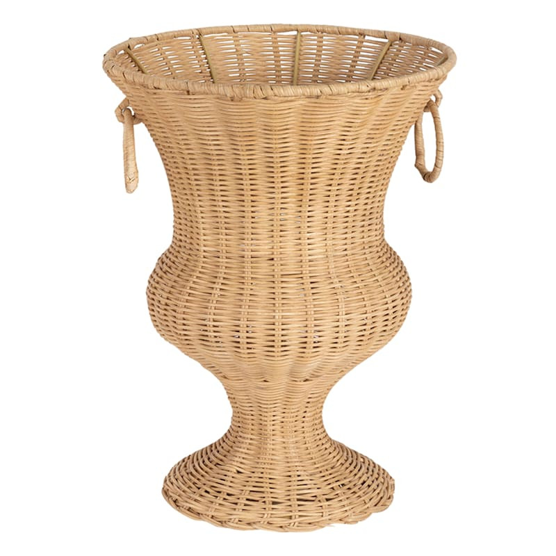 Rattan Vase with Handles, 12" | At Home