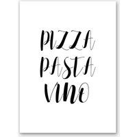 Pizza Pasta Vino Art Print | Fy UK