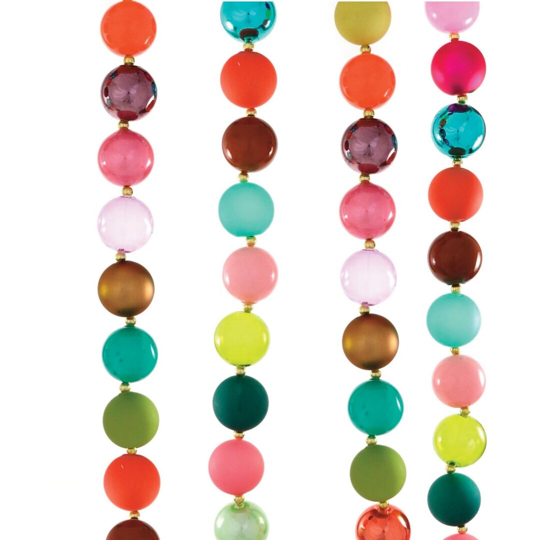 Large Jolly Ornament Garland, 63" Glass Swag - Etsy | Etsy (US)