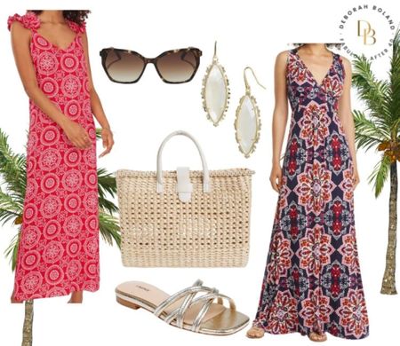 Getting ready to go to Florida and need a pretty dress? These two maxis are a gorgeous choice! Pair them with a cute beach bag and some summery slides and you are all set!

#LTKshoecrush #LTKover40 #LTKtravel