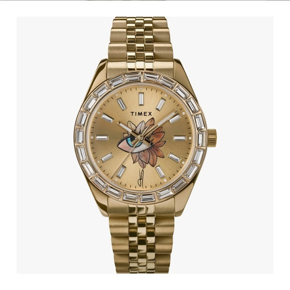 NWT Jacquie Aiche Timex Legacy Gold Sunray Flower Tribe Eye Watch 36mm | Poshmark