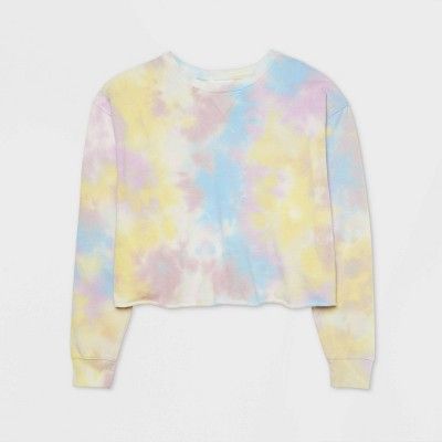 Women's Cropped Lounge Top - Colsie™ Tie-Dye | Target