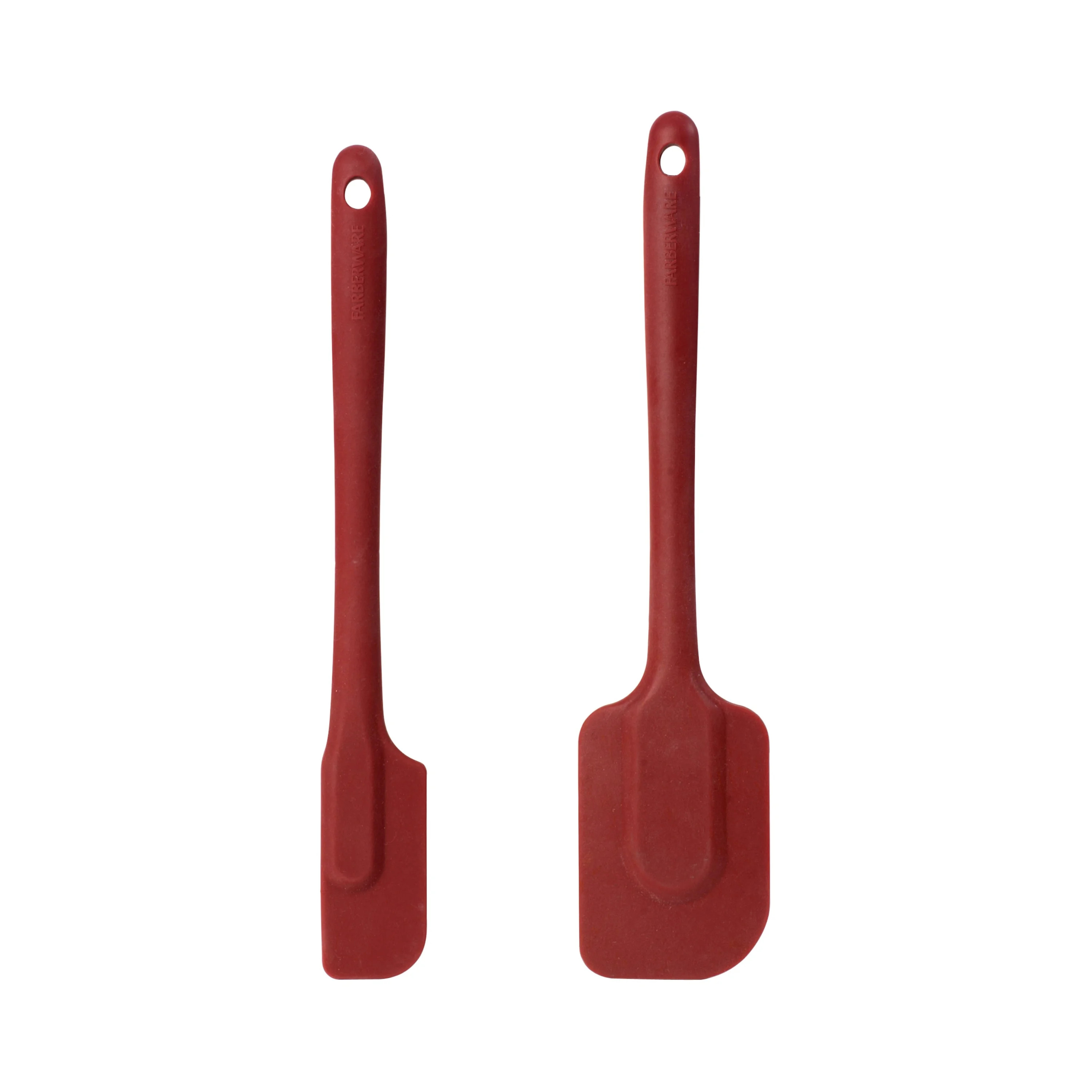Farberware Professional 10 & 10.5 in Silicone Solid Kitchen Spatula Set Red | Walmart (US)